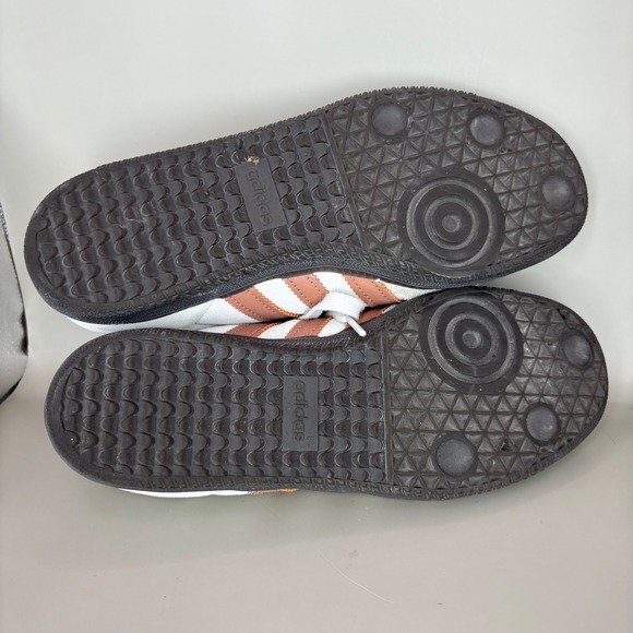 Adidas Samba Classic White Brown Stripe Men's Sneakers Size 7 - Picture 8 of 8